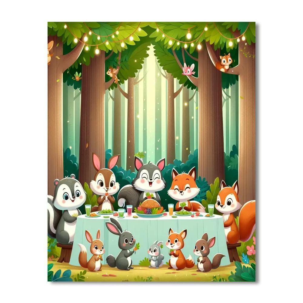 Forest Feast Festivities Paint By Color