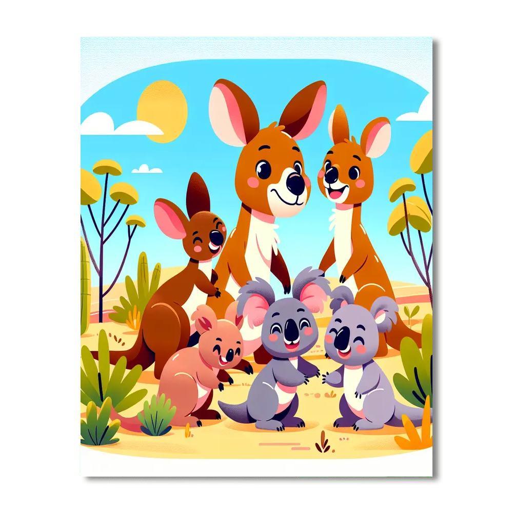 Merry Marsupial Meet-up Paint By Number