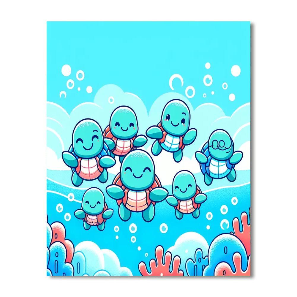 Snappy Turtles Numbered Painting Kits