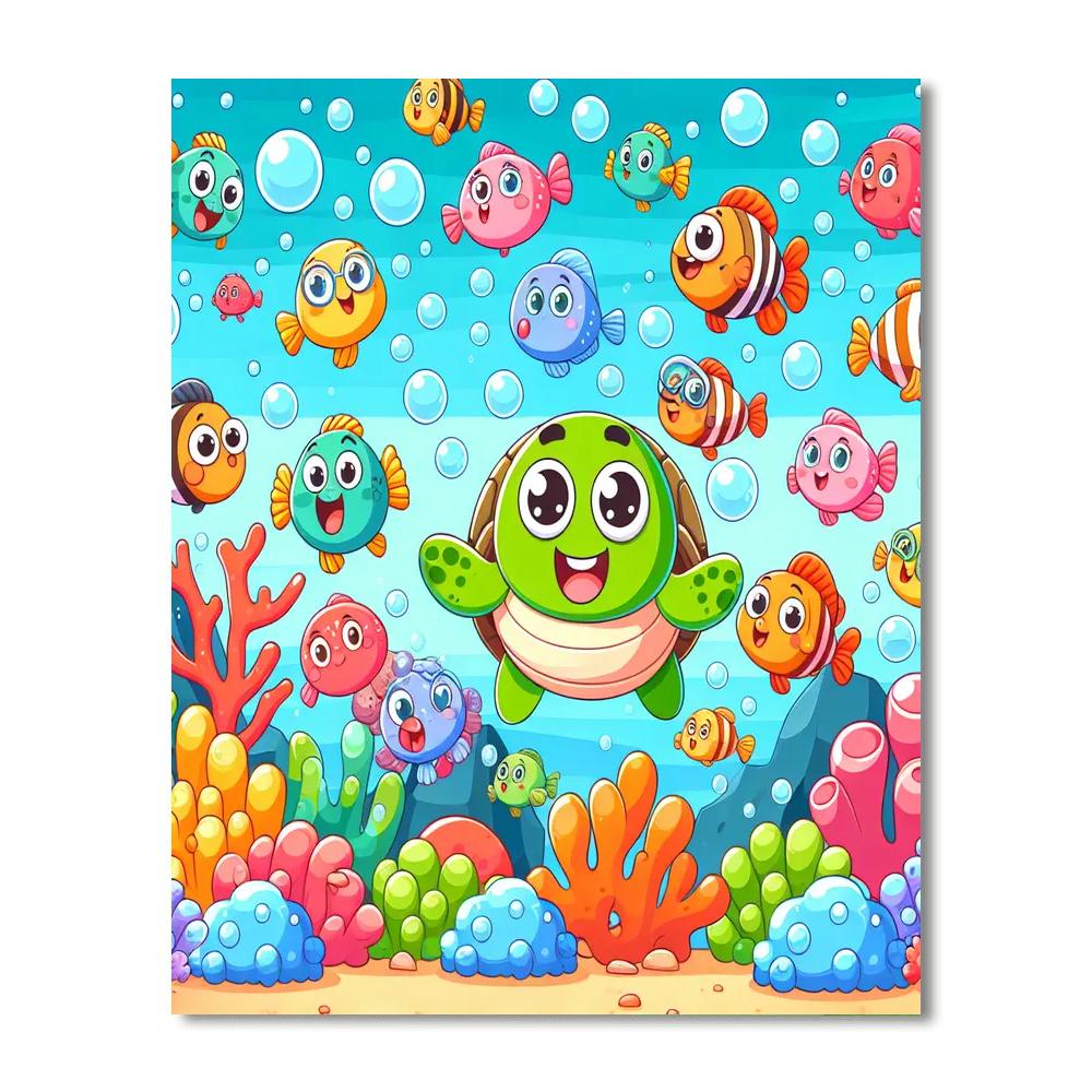 Underwater Fiesta Painting Number Kit