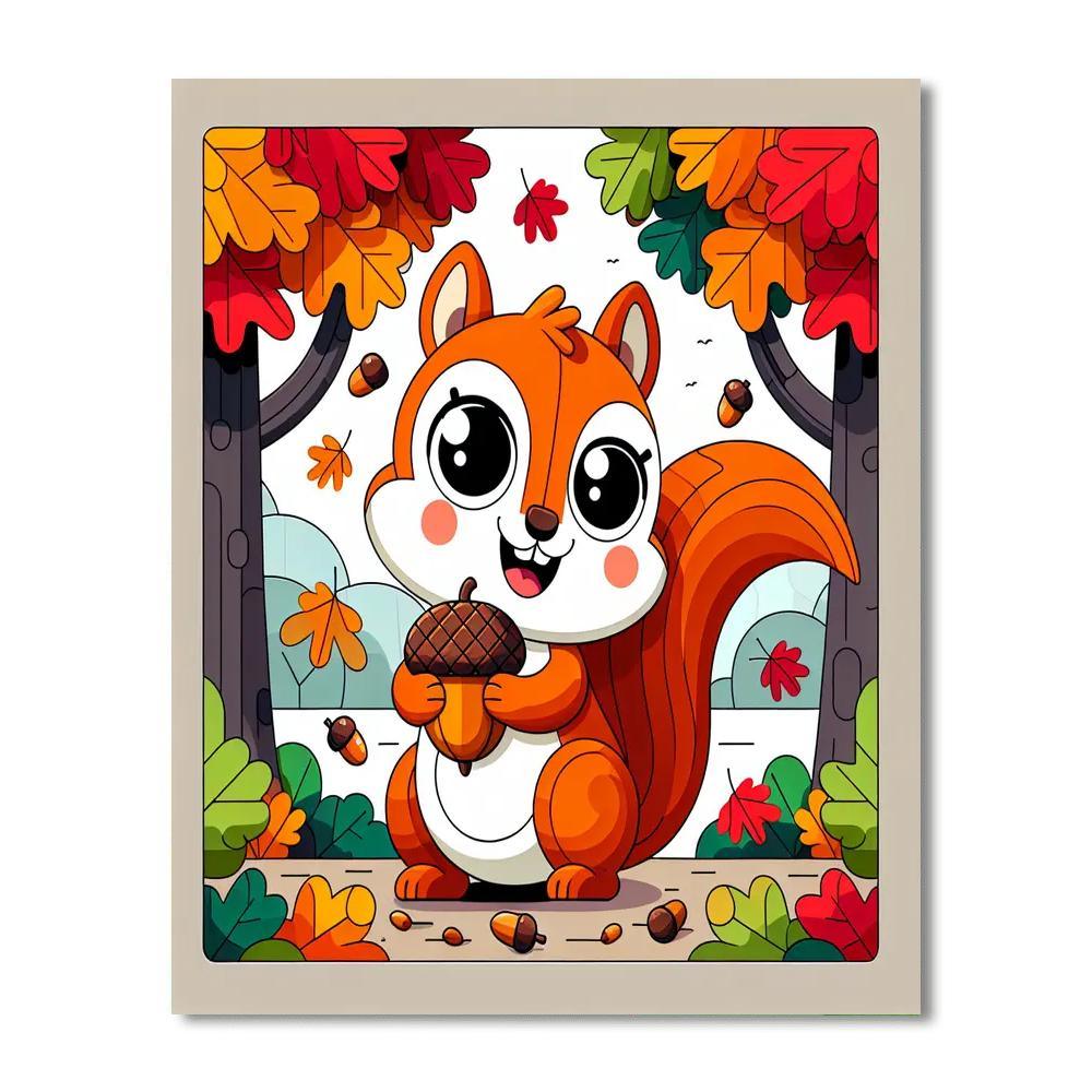 Giggles The Squirrel Paint By Color