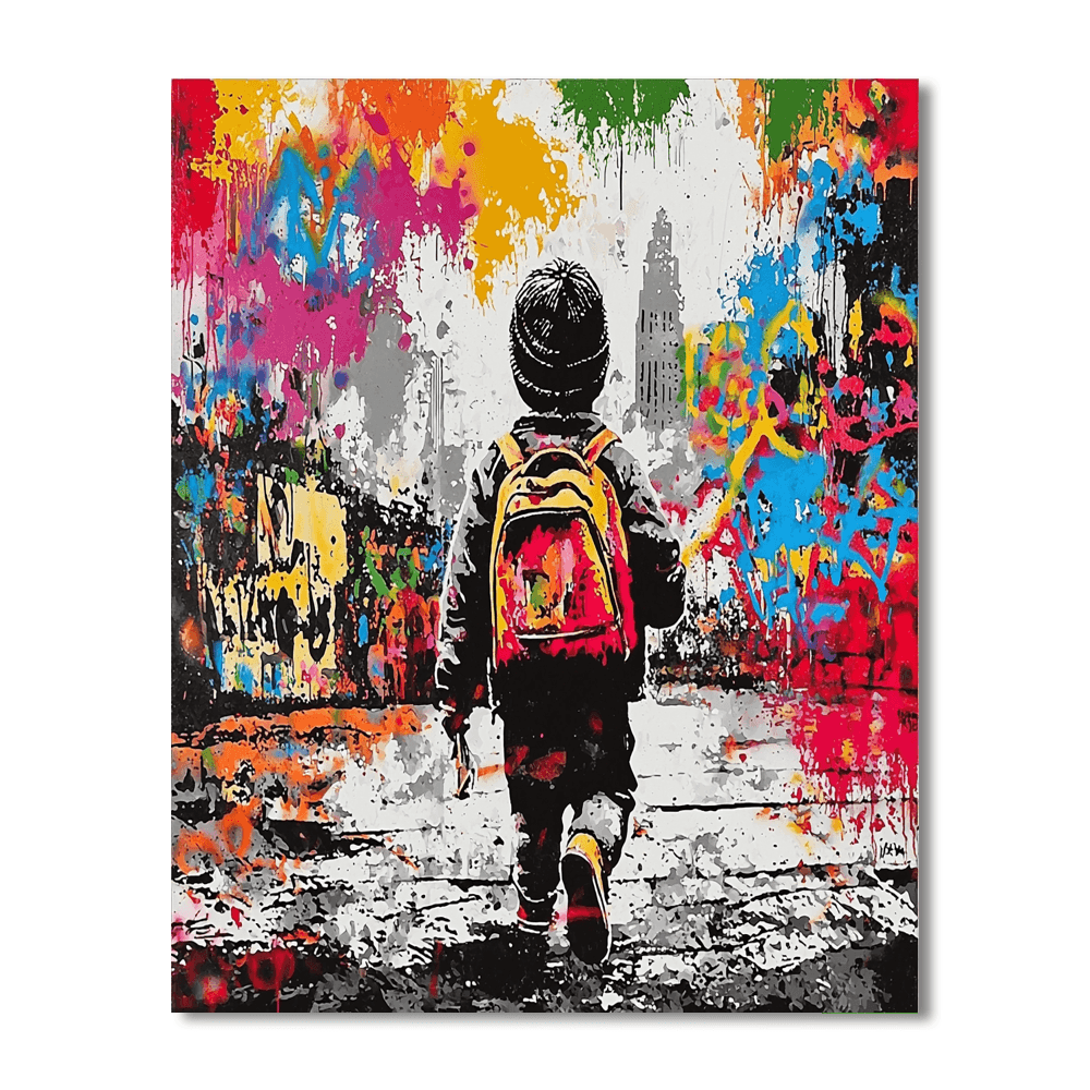 Banksy Inspired Urban Graffiti Dreams  Paint By Numbers Kits