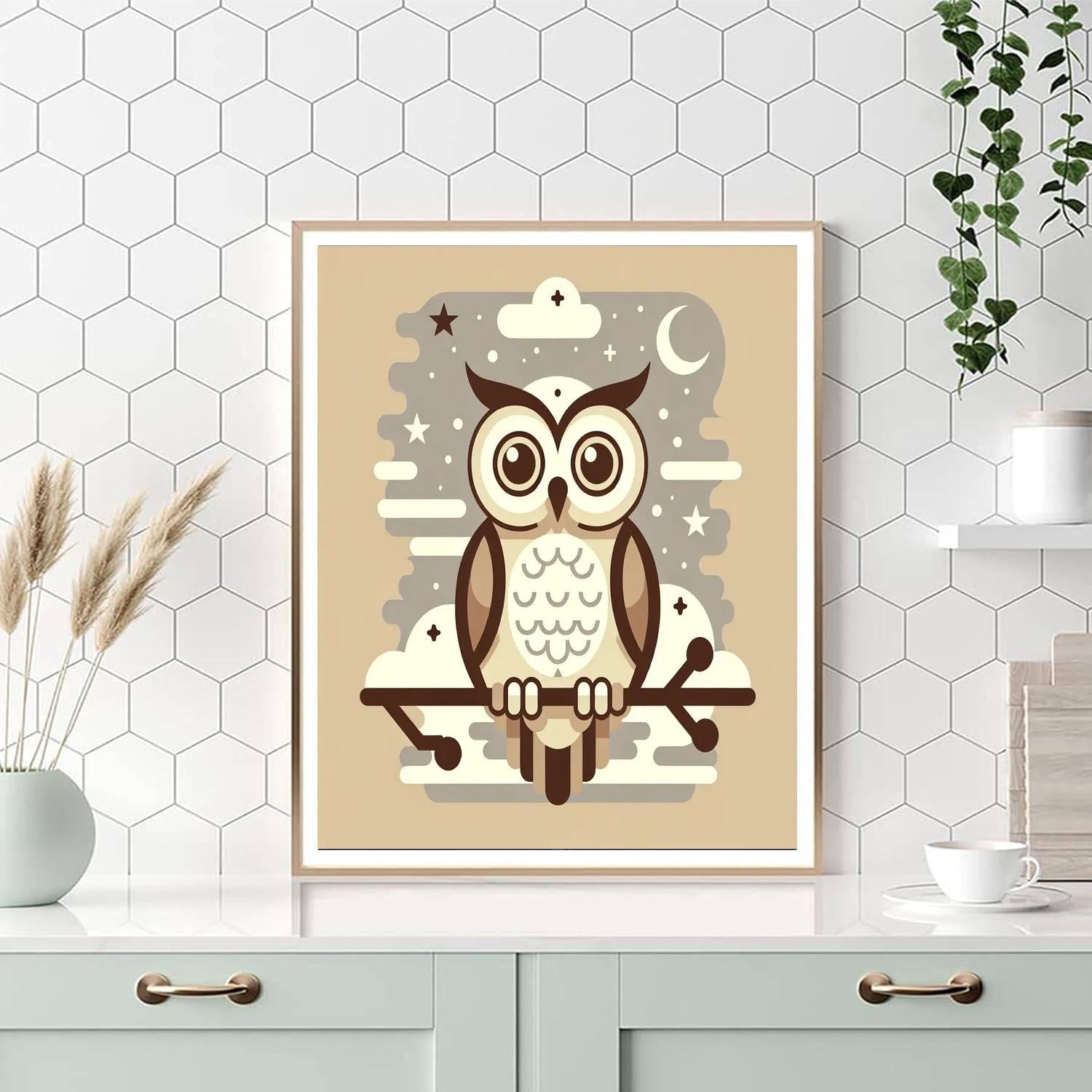 Mystic Owl's Starry Night Paint By Numbers Kits