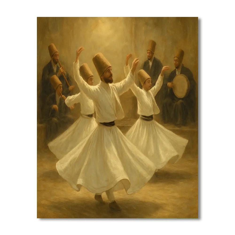 Whirling Dervishes Festival - Konya, Turkey Paint By Color