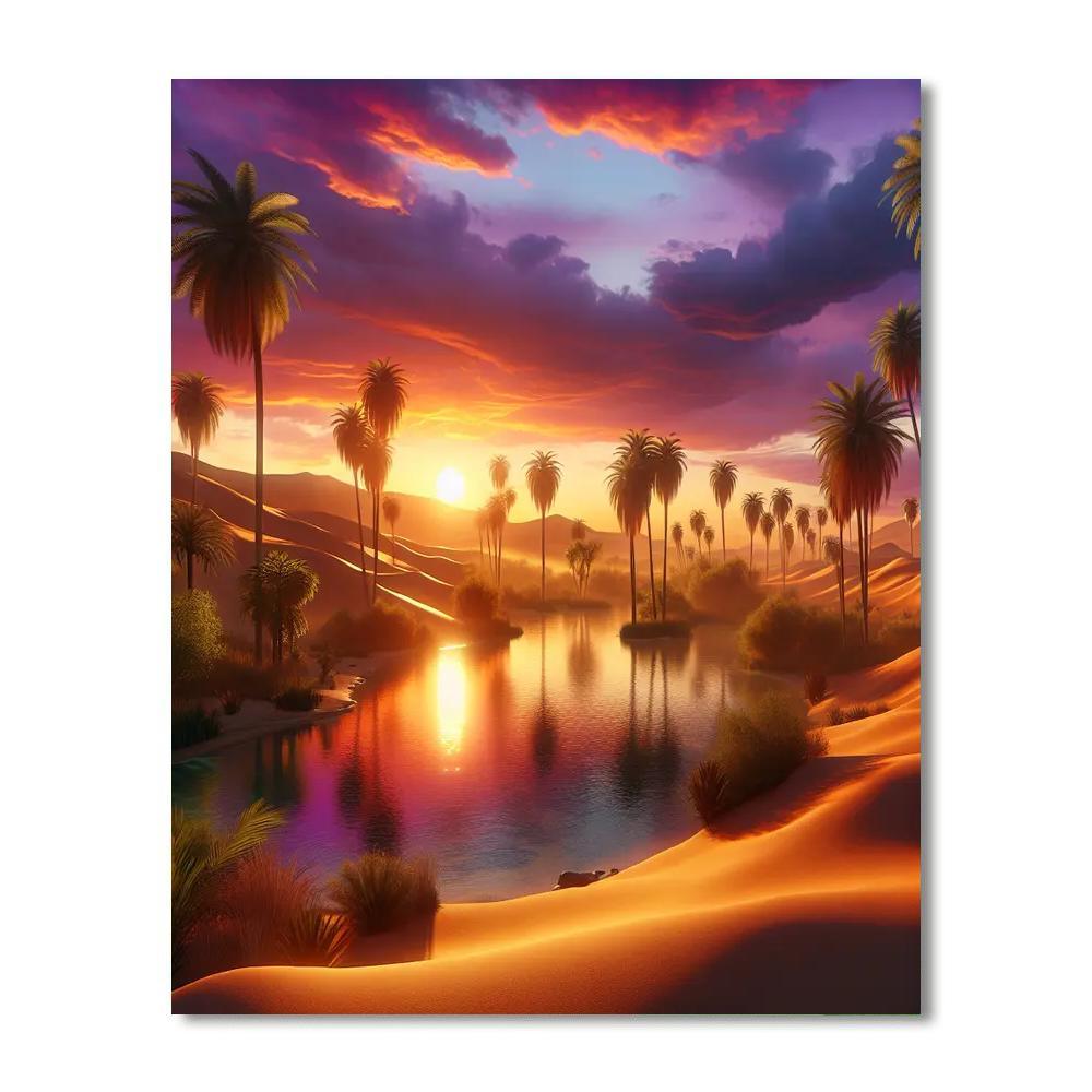Sunset Oasis Masterpiece - DIY Painting By Numbers Kit – Artistry Rack