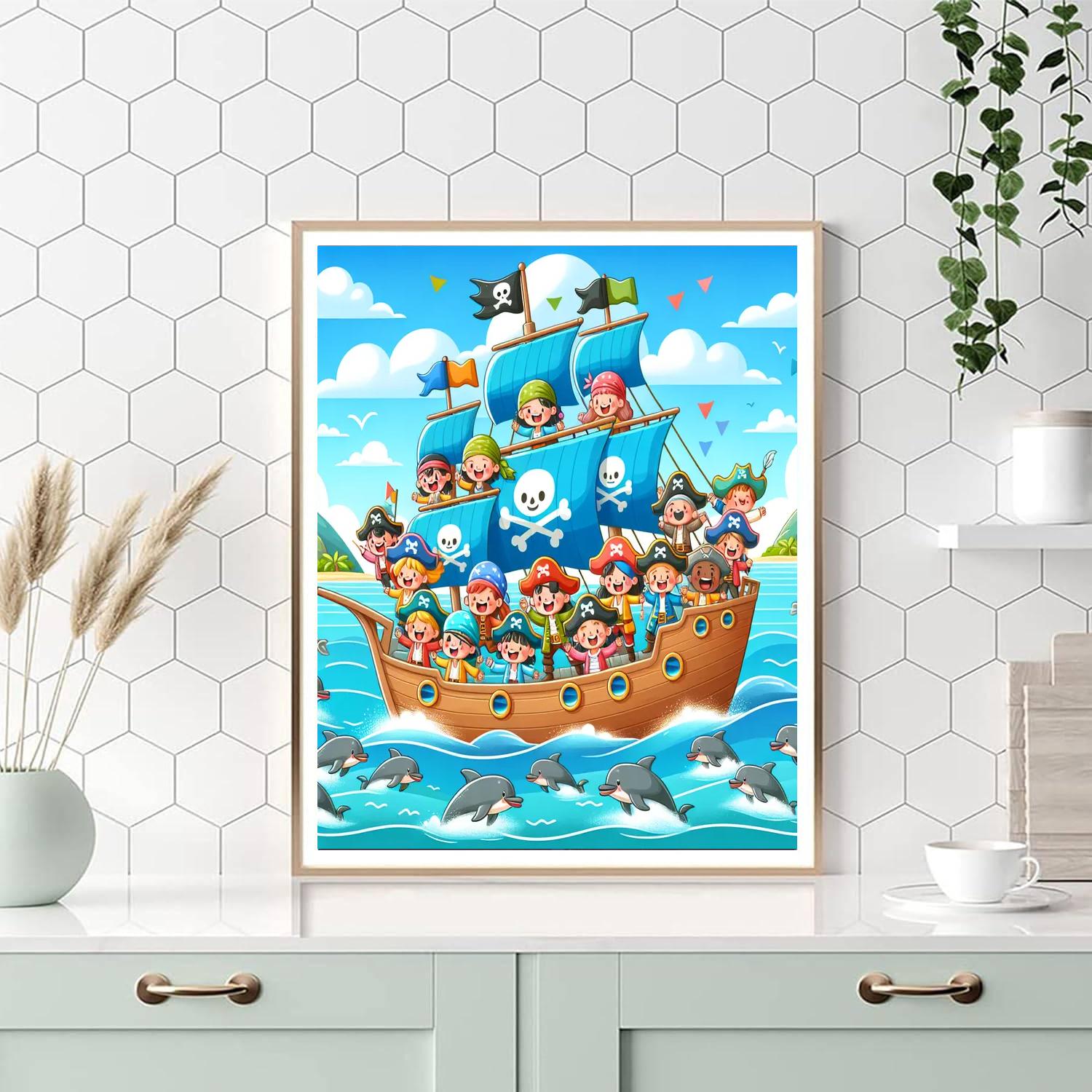 Sailing With Pirate Pals Numbered Painting Kits