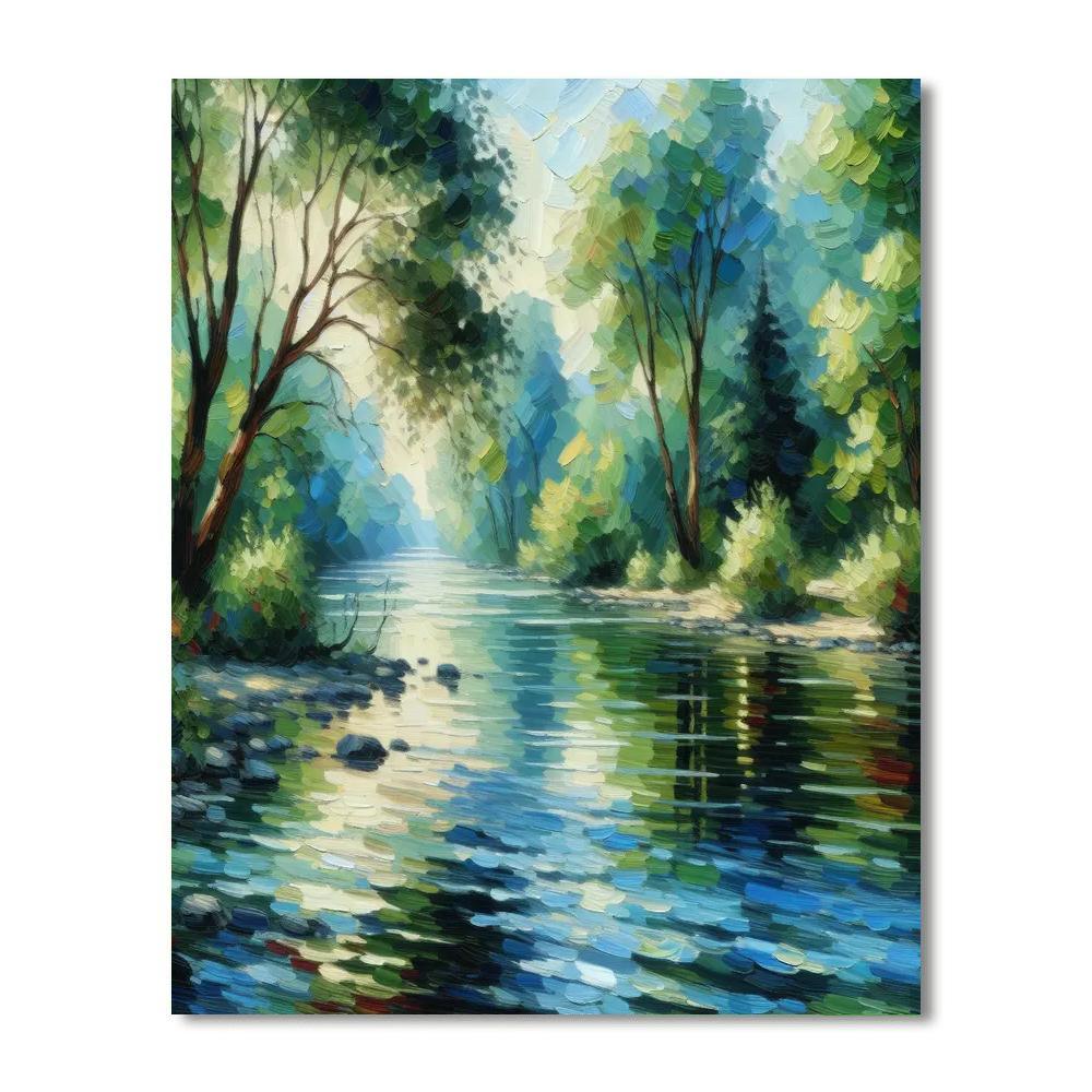 Serene River Reflections Paint By Numbers Kits