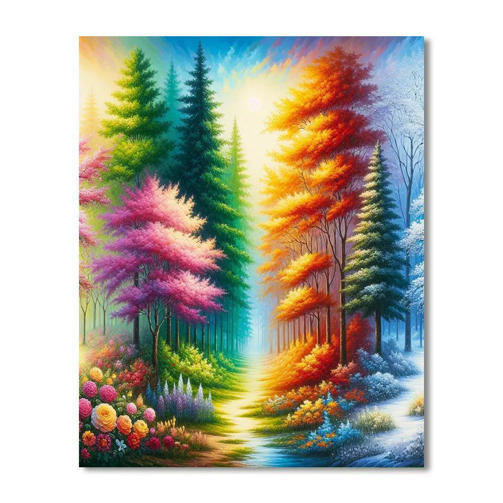 Enchanting Seasons Of Change Paint By Number