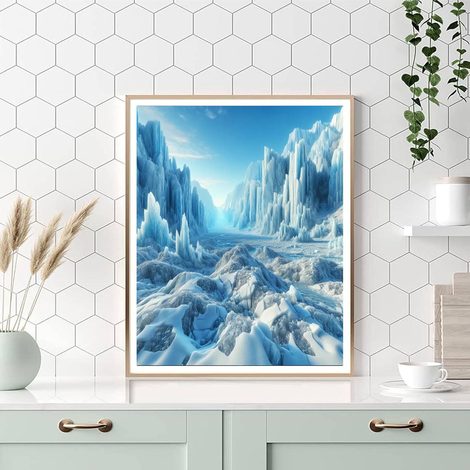 Majestic Glacier Adventure Number Painting