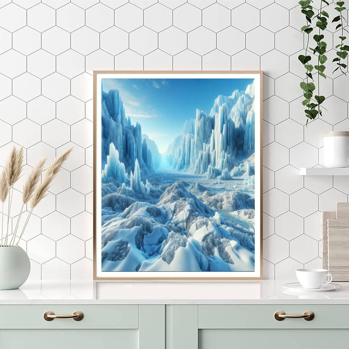 Majestic Glacier Adventure Number Painting