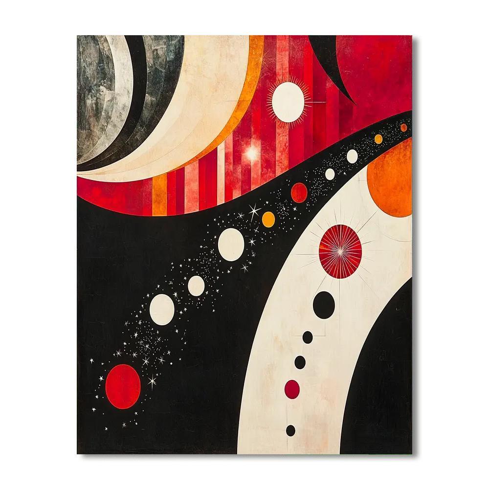 Kazimir Malevich Inspired Celestial Abstraction  Paint By Numbers