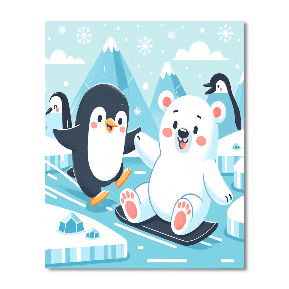 Frosty Fun Frolic DIY Paint By Numbers