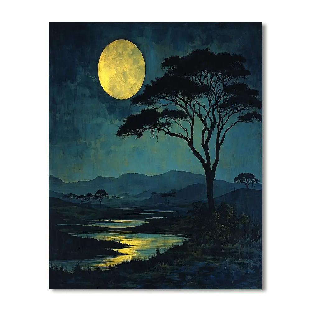Romare Bearden Inspired Midnight Safari  Paint By Numbers Kits