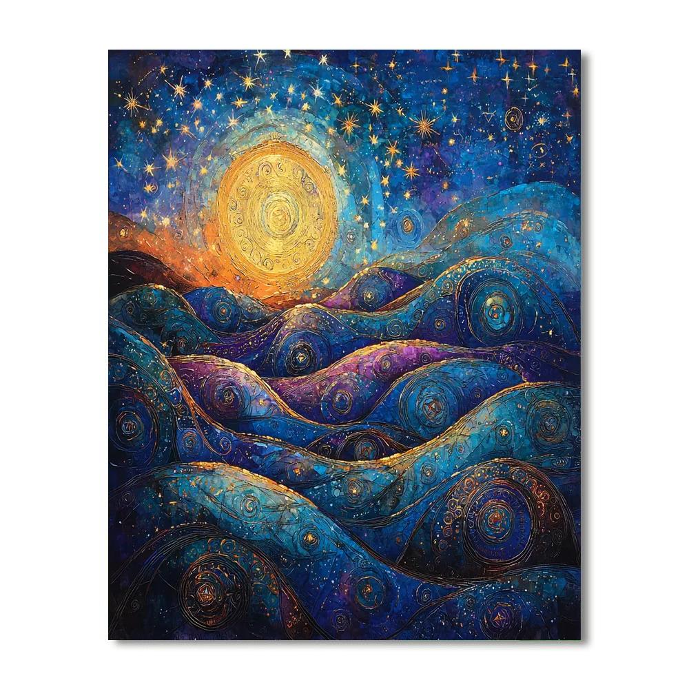 Leonardo Da Vinci Inspired Cosmic Dreams Tapestry  Paint By Number
