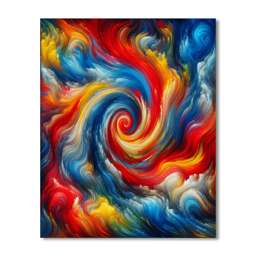 Abstract Color Symphony Number Painting