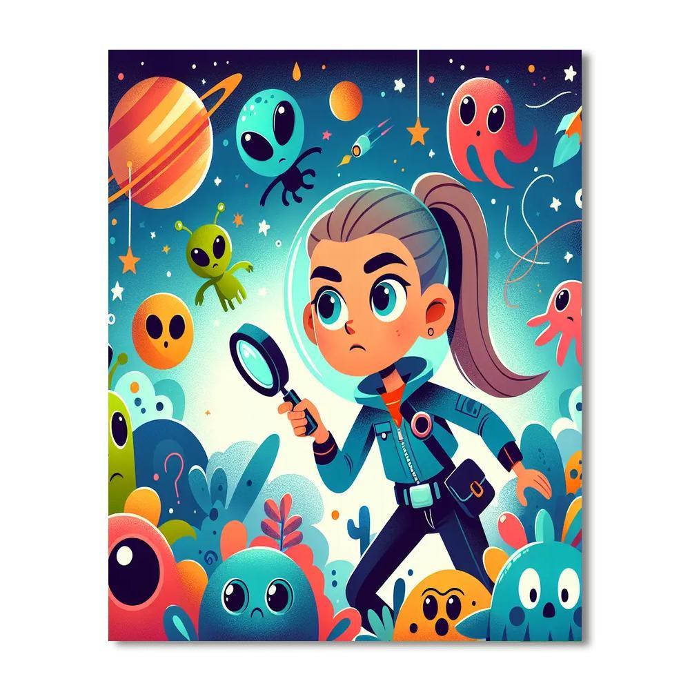 Space Detective Mystery Numbered Painting Kits