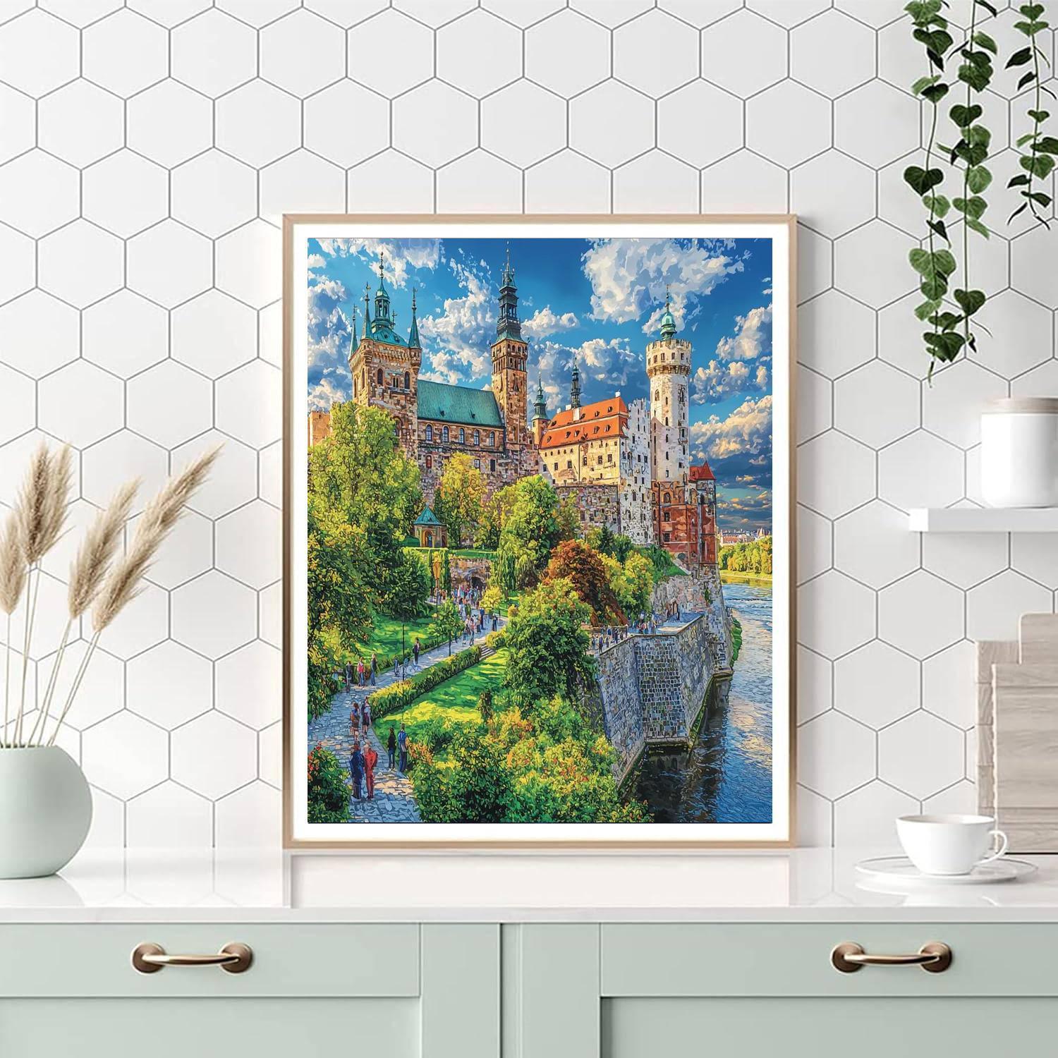 Krakow's Wawel Castle Painting Number Kit