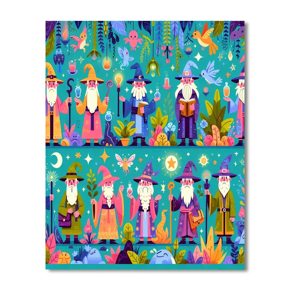 Enchanted Wizard's Garden Paint By Numbers Art