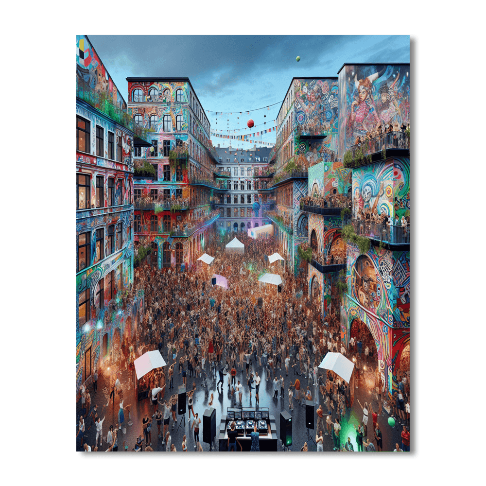 Copenhagen Distortion Festival Number Painting