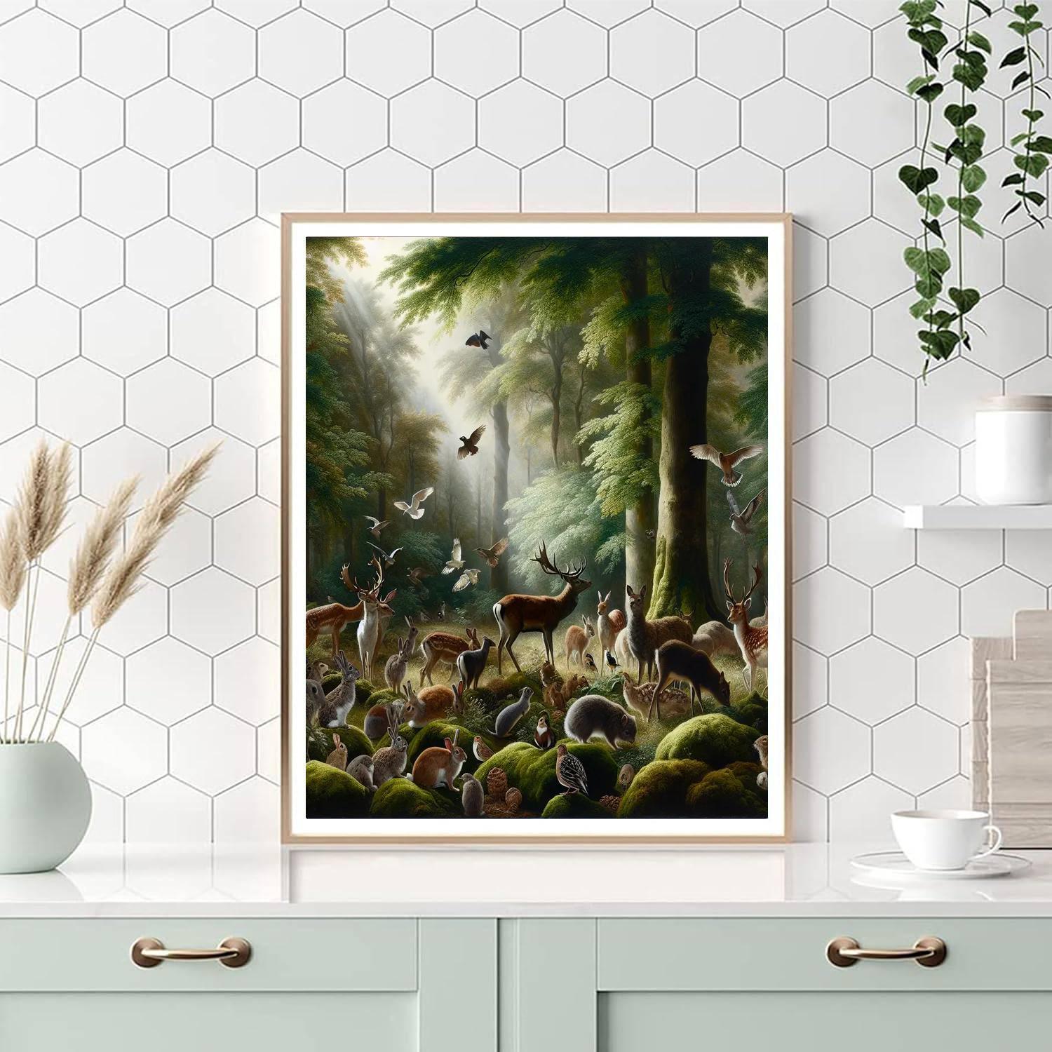 Mystic Woodland Animals DIY Paint By Numbers