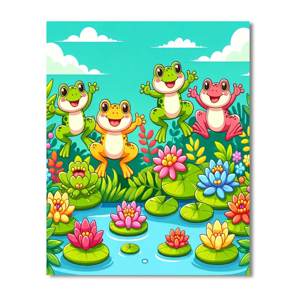 Hoppy Frog Festival Paint By Color