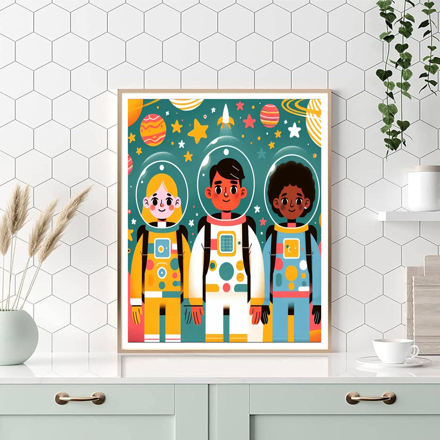 Space Adventure Astronauts Paint By Numbers Kits