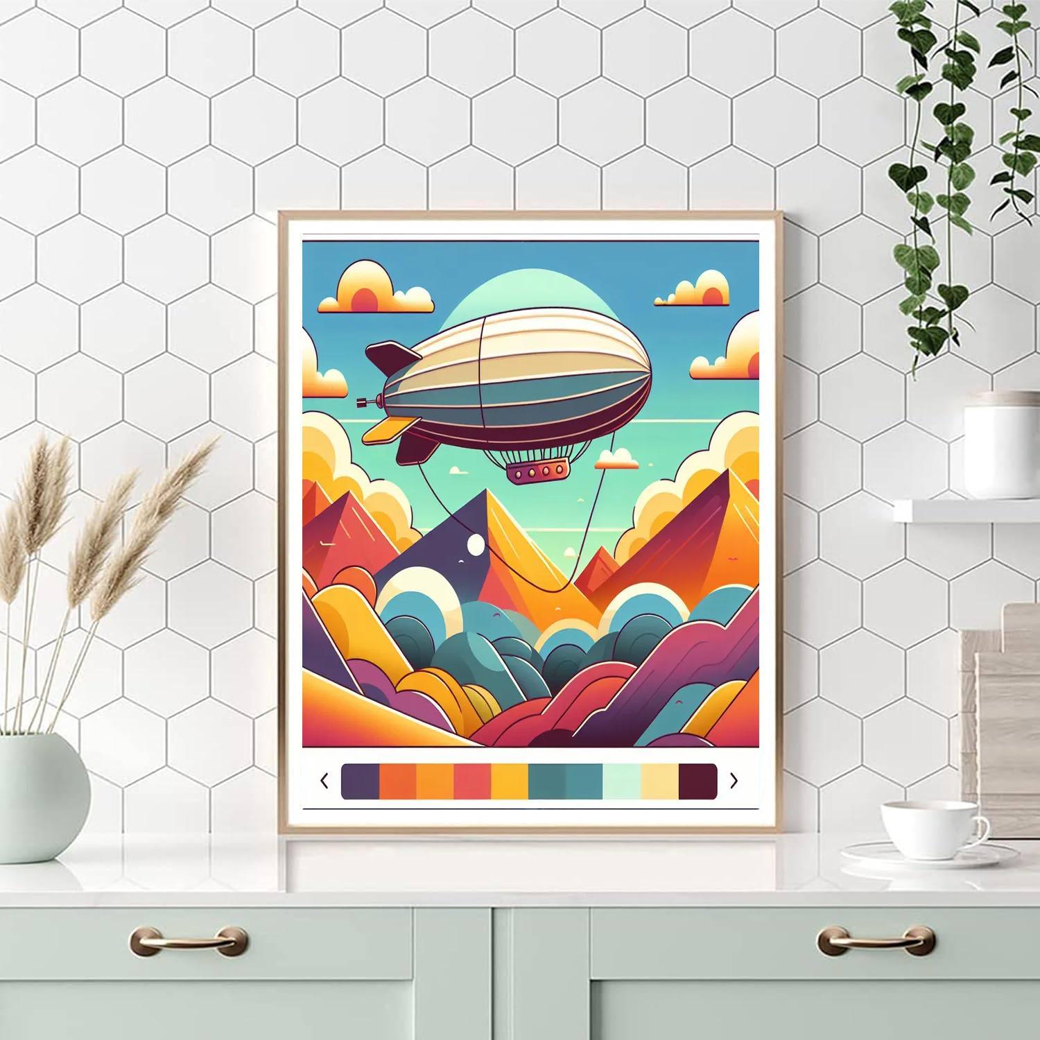 Adventurous Airship Adventure Numbered Painting Kits