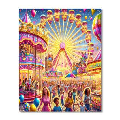 Joyful Day At The Fair Number Painting