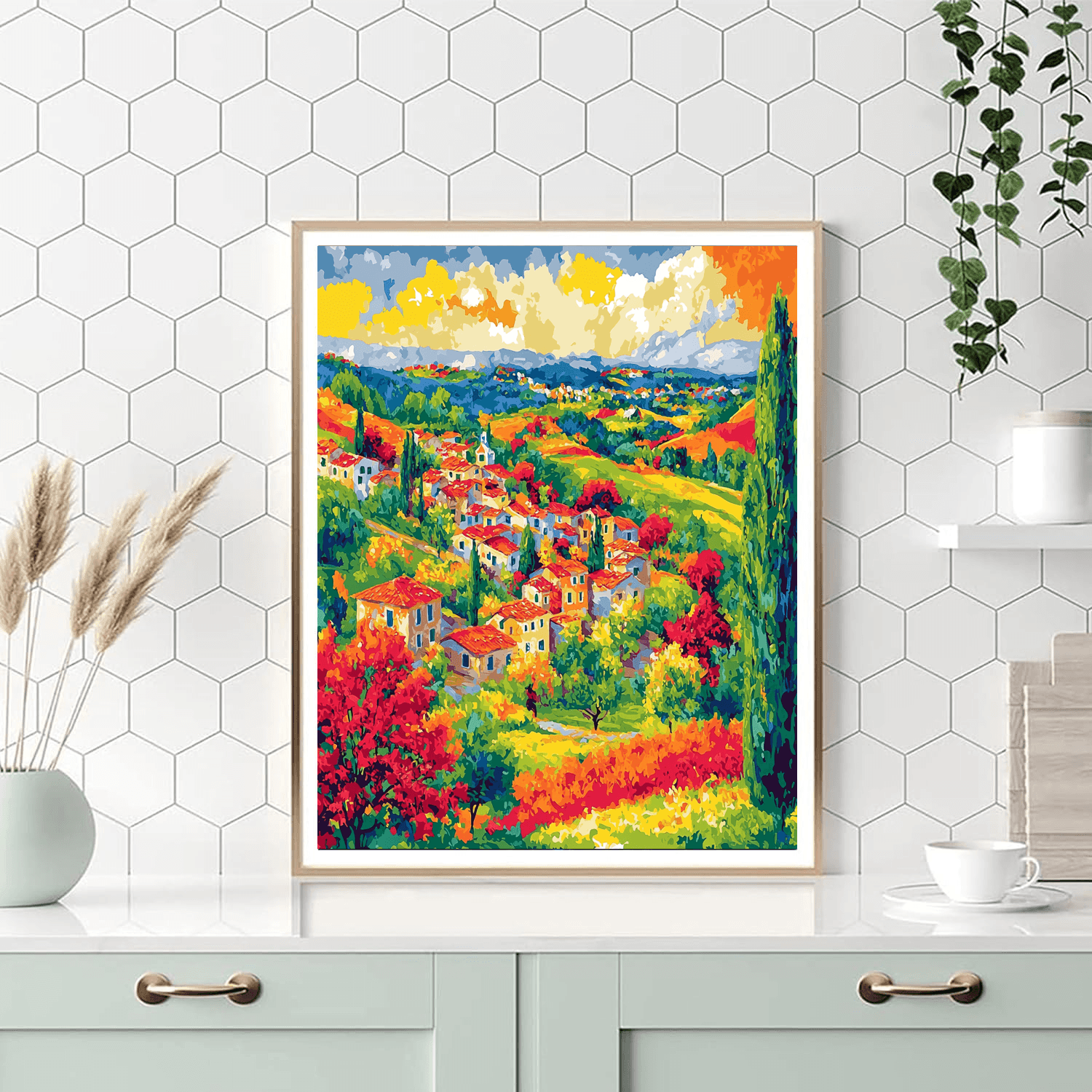 Paul Cézanne Inspired Vibrant Villages  DIY Paint By Numbers