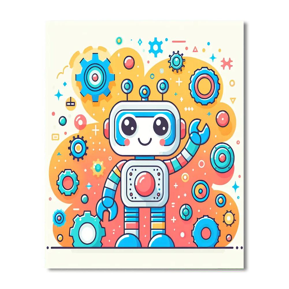 Robotic Rumble Adventures Paint By Numbers