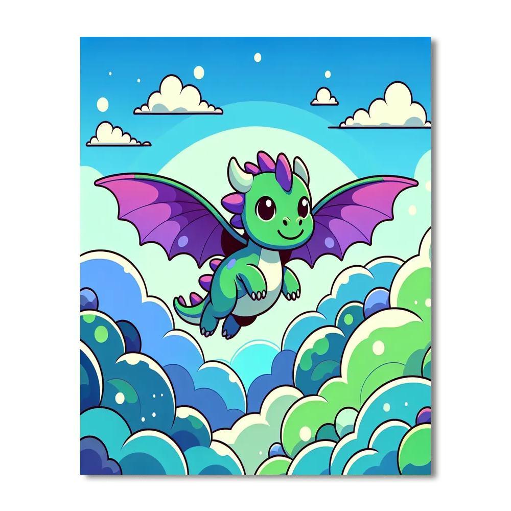 Flying High With Dragons Painting By Numbers Kit