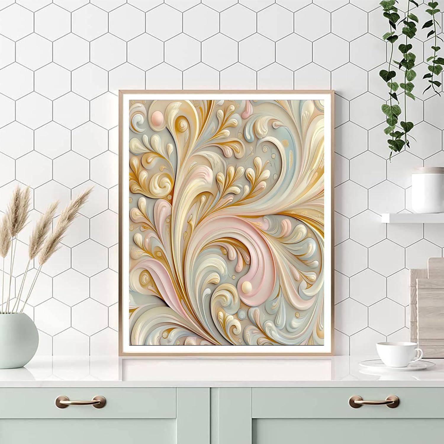 Alphonse Mucha Inspired Ornamental Dreamscape  Painting Number Kit