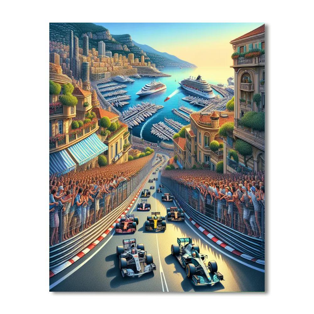 Grand Prix De Monaco - Monaco Paint By Numbers Art