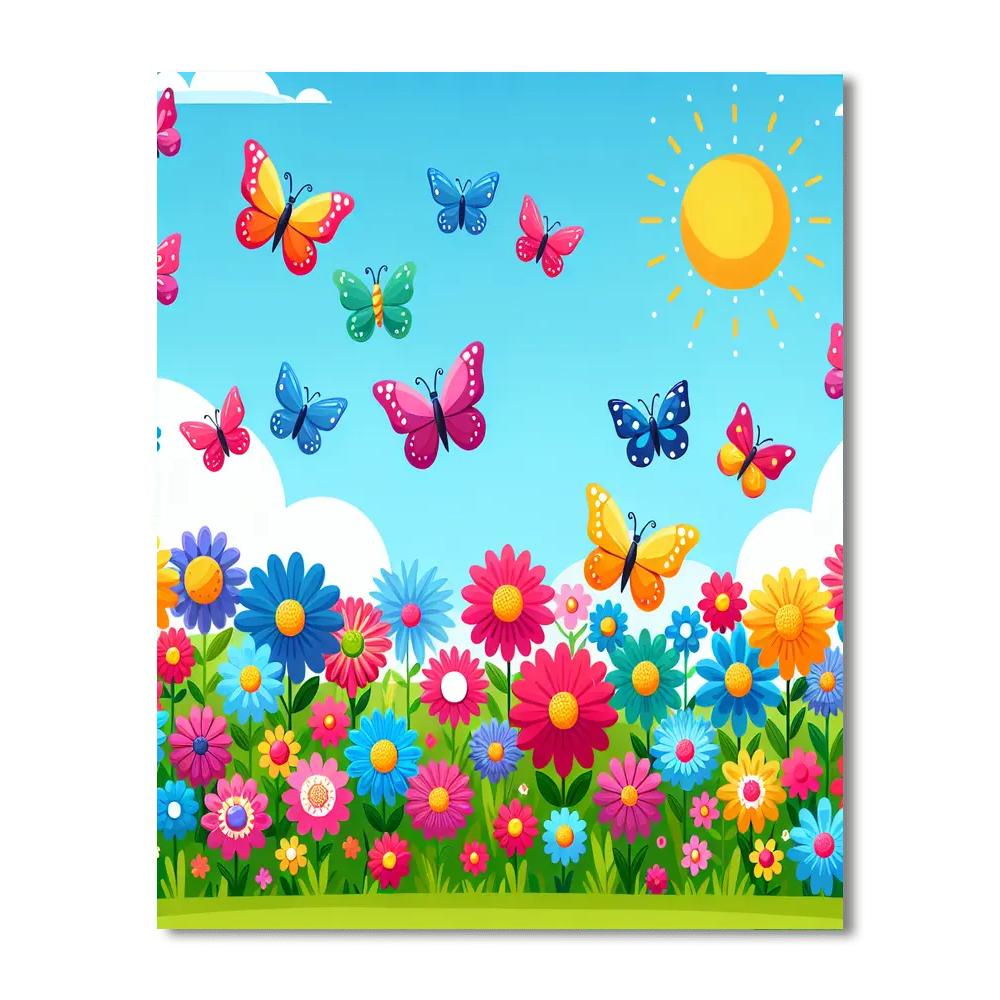 Fluttering Butterfly Wonderland Paint By Number