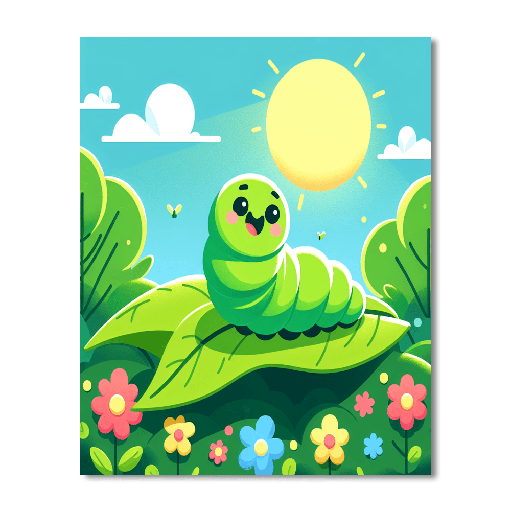 Merry Caterpillar Paint By Numbers