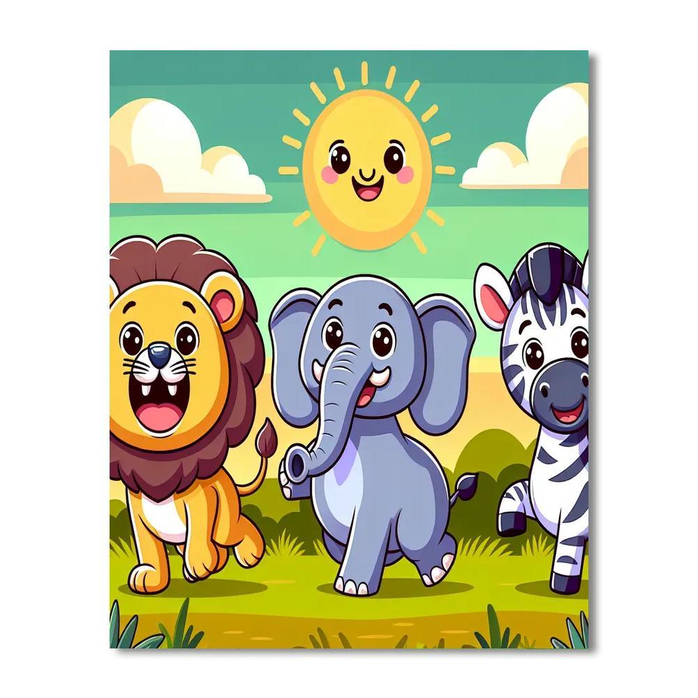Safari Wildlife DIY Paint By Numbers