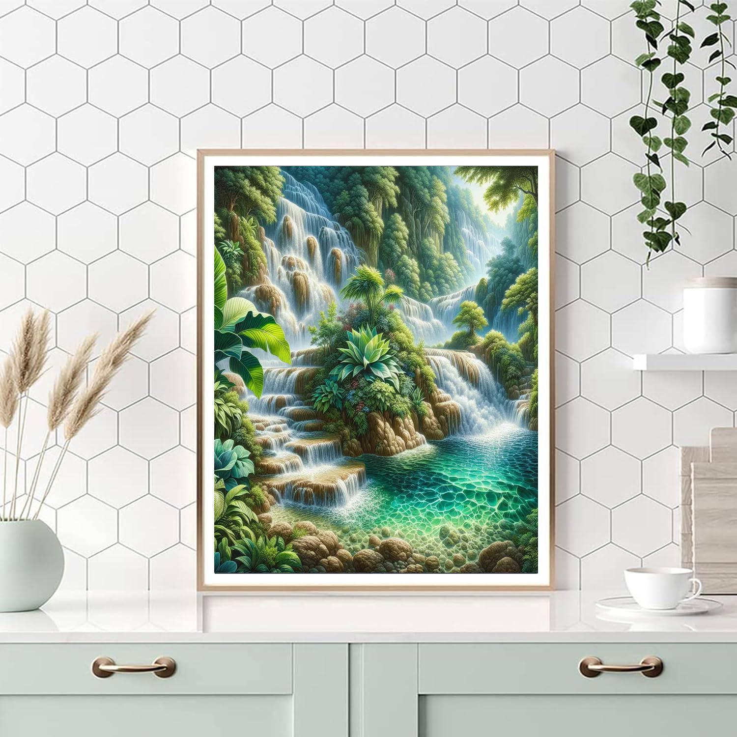 Whimsical Waterfall Wonder Paint By Number