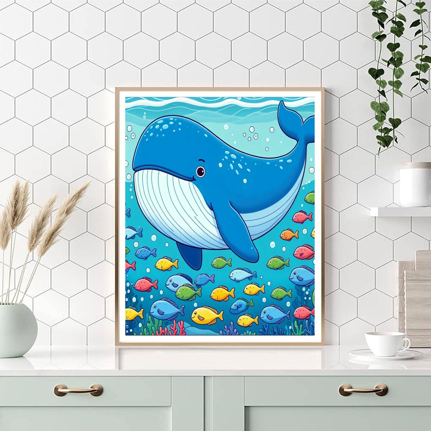 Wonderland Of Whales Painting By Numbers Kit