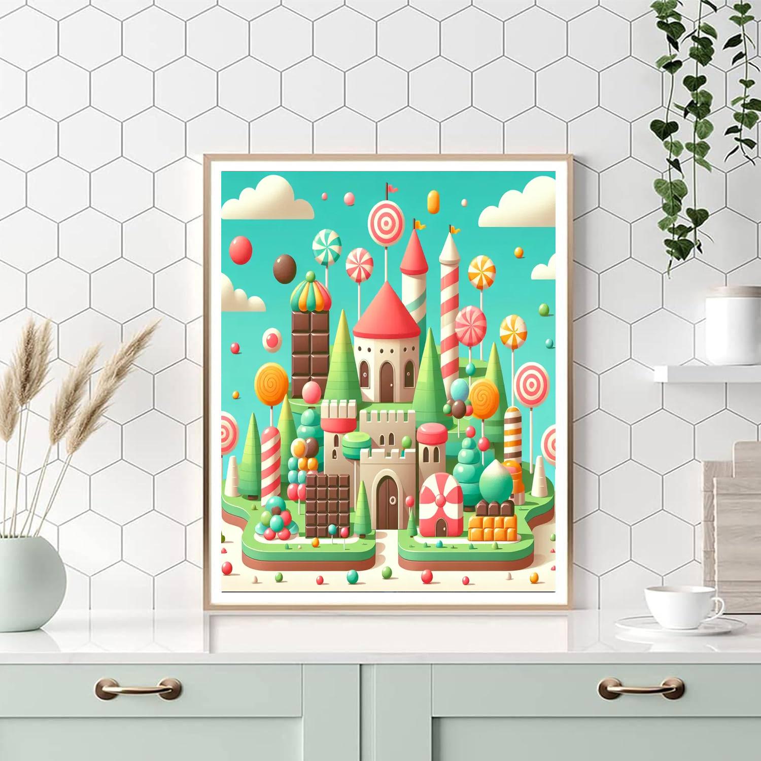 Kingdom Of Candy Dreams Number Painting