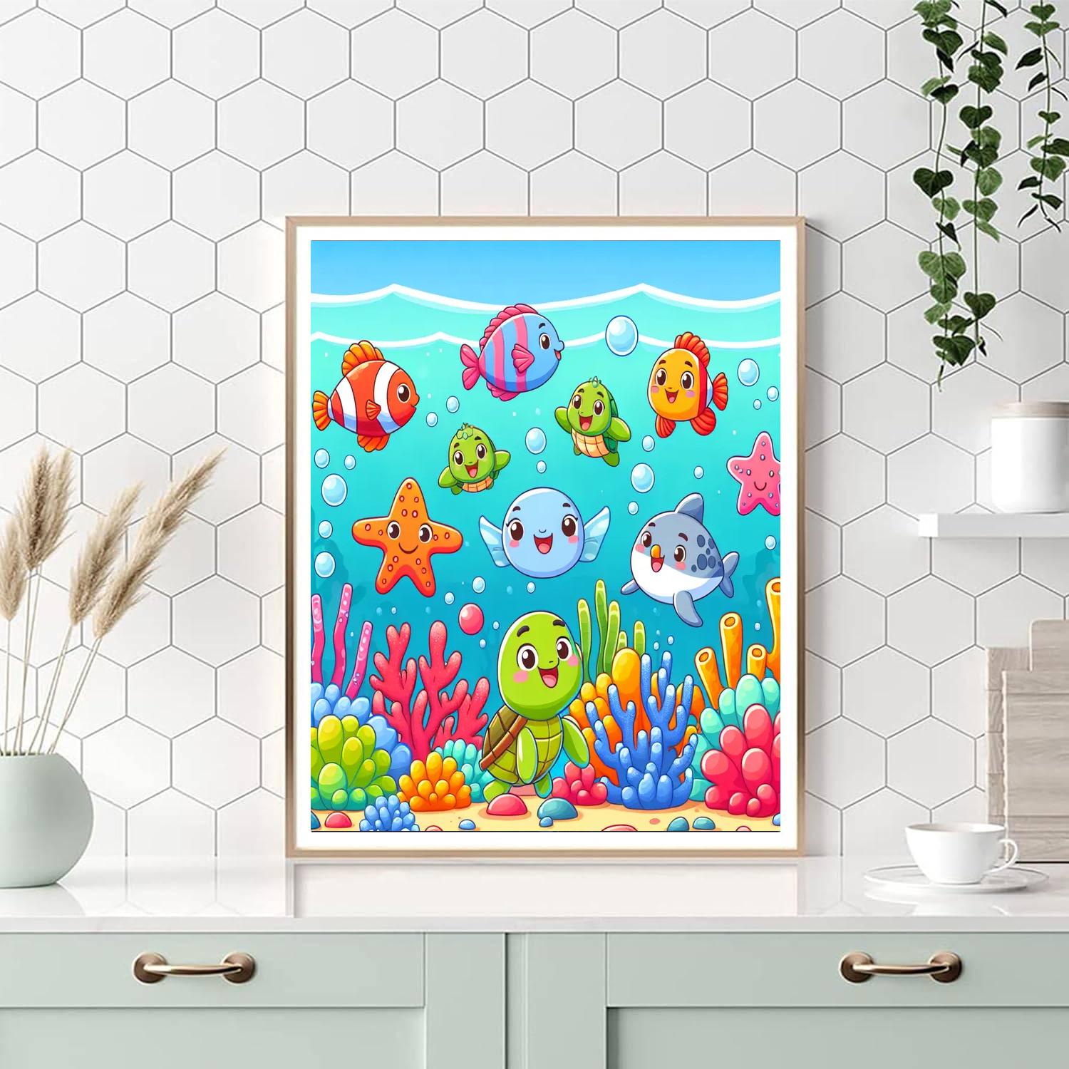 The Joyful Underwater Adventure DIY Paint By Numbers