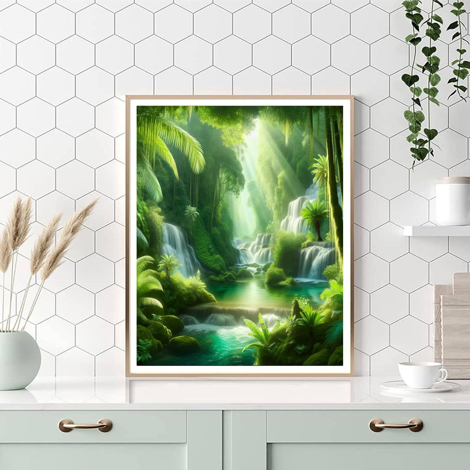 Tropical Rainforest Serenity Paint By Numbers