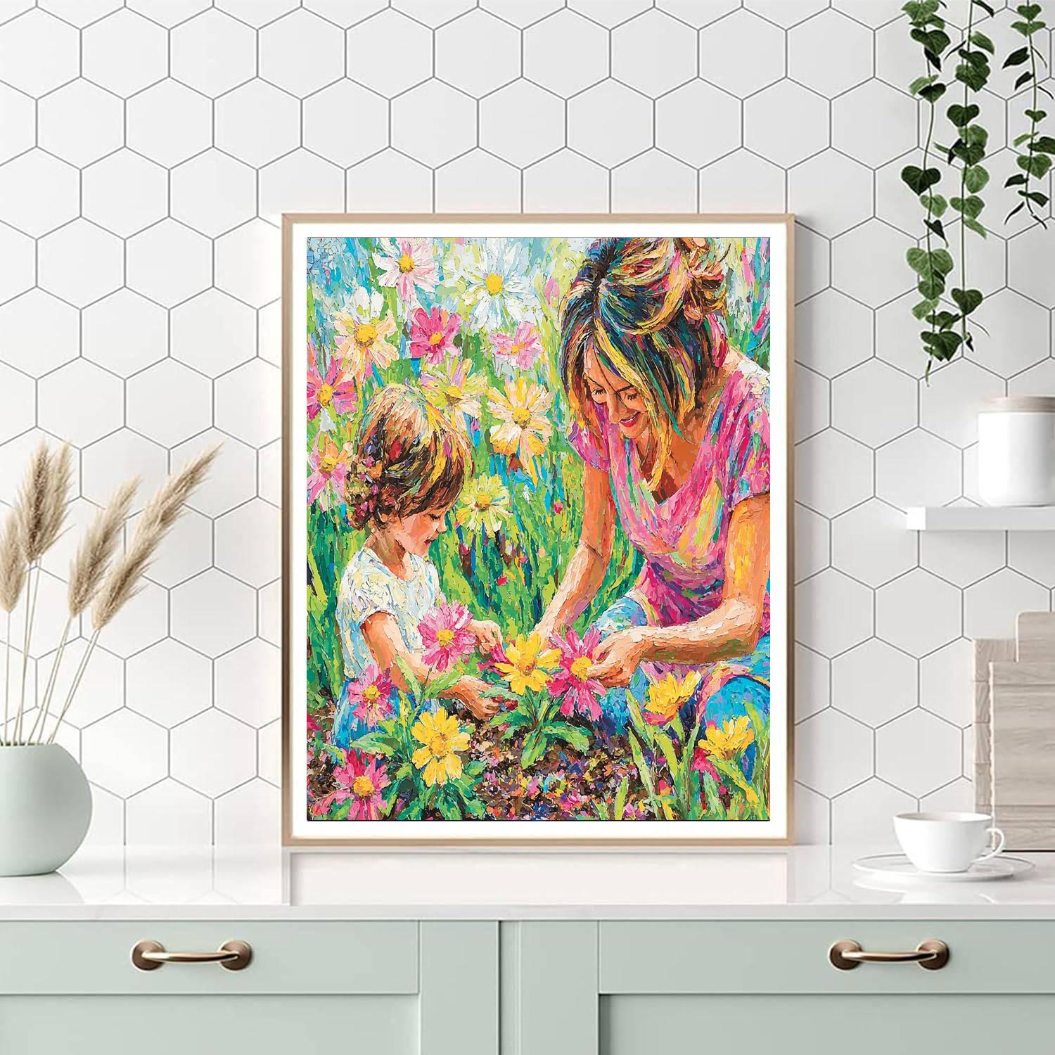 Mommy's Garden Of Love DIY Paint By Numbers