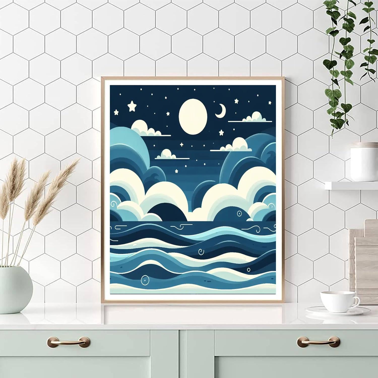 Starlit Sea Paint By Numbers Art