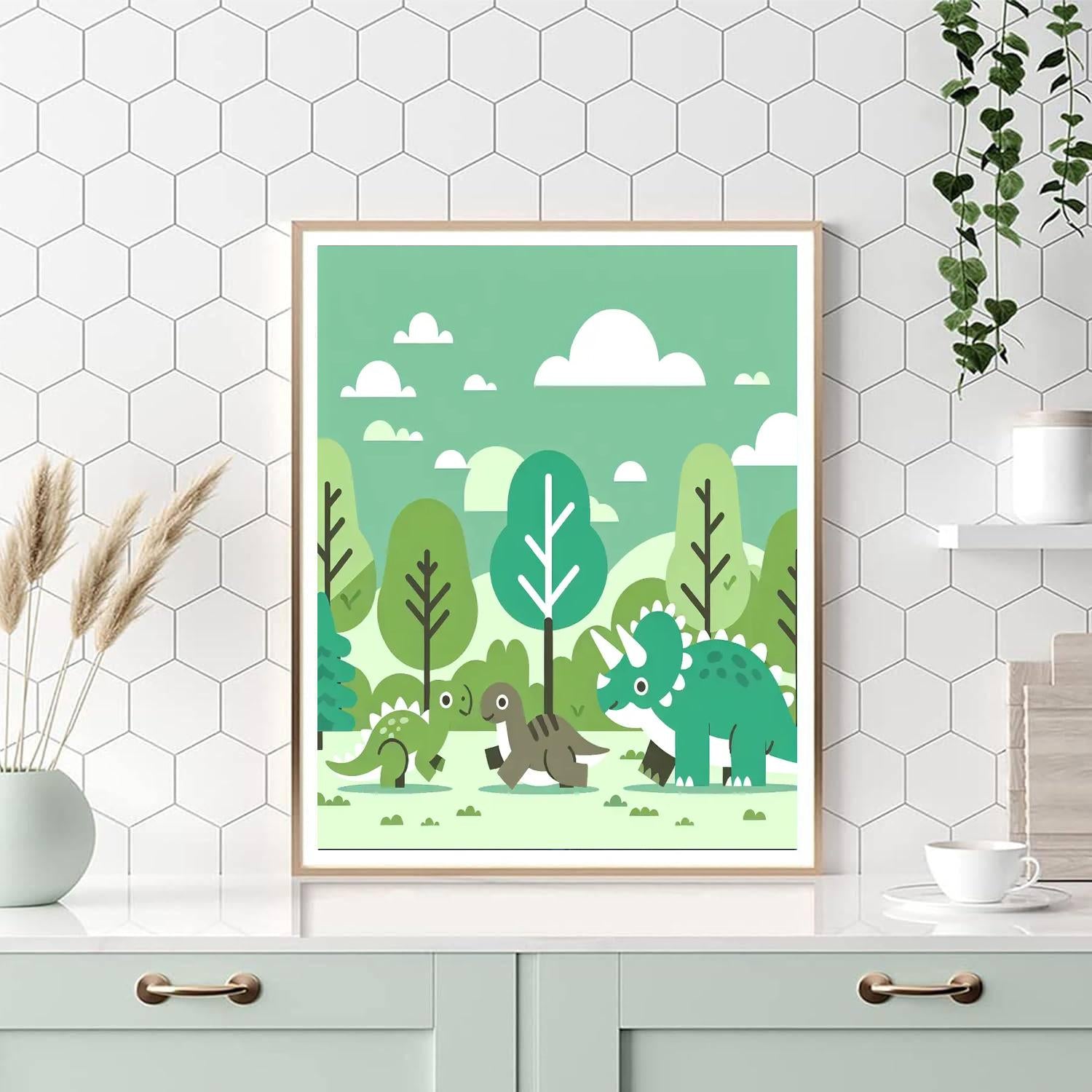 Dinosaur Park Discovery Paint By Numbers Art