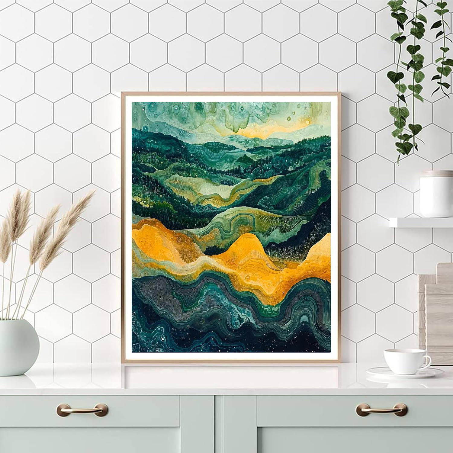 Max Ernst Inspired Mystical Landscapes  Painting Number Kit