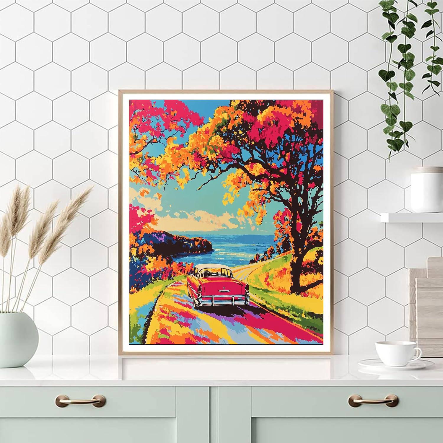 Andy Warhol Inspired Nostalgic Road Trip  Paint By Number