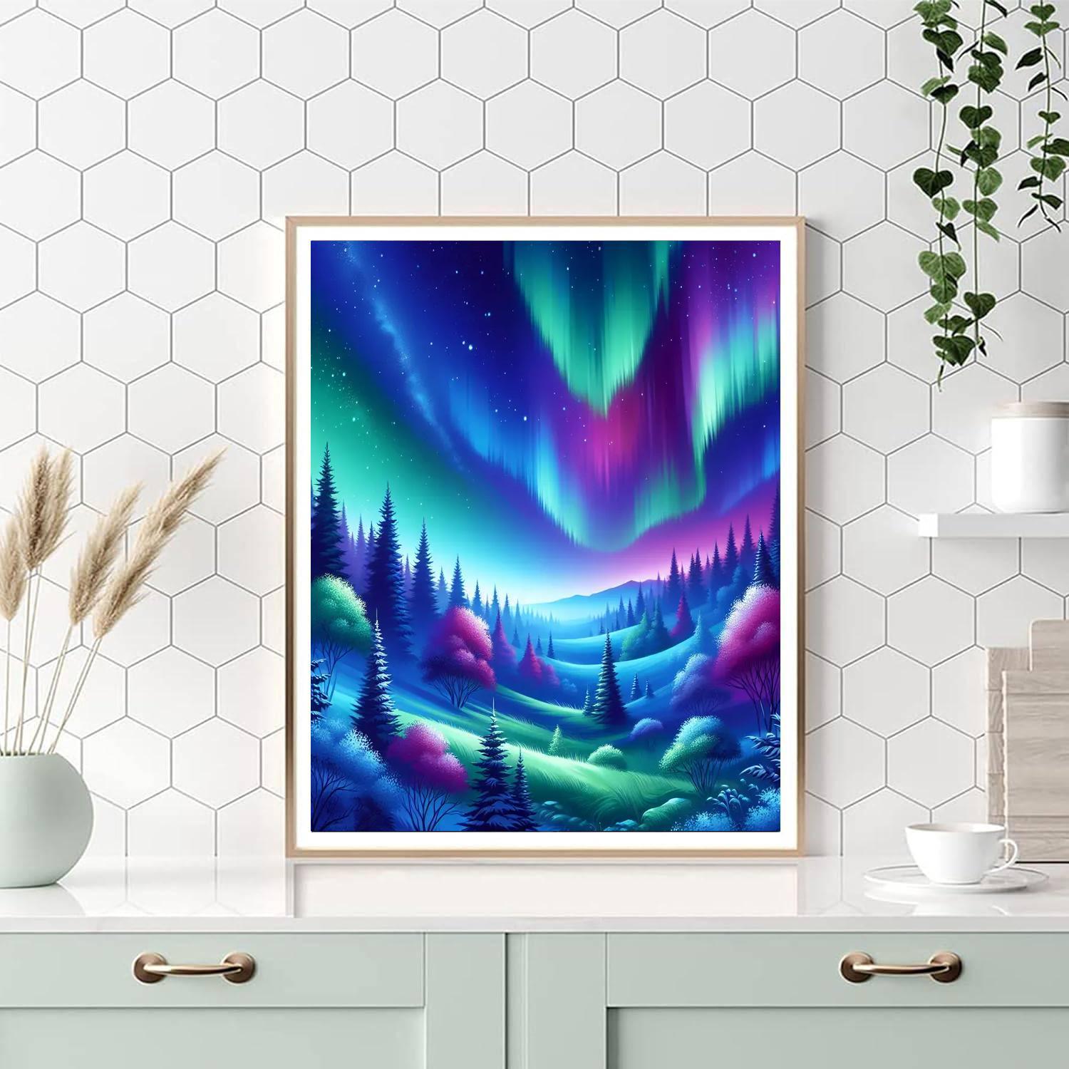 Northern Lights Splendor DIY Paint By Numbers