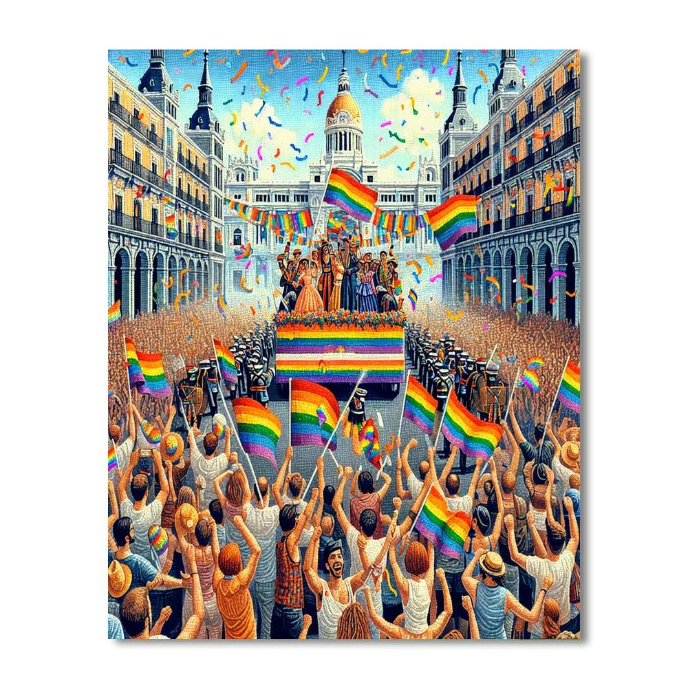 Pride Parade - Madrid, Spain Painting Number Kit