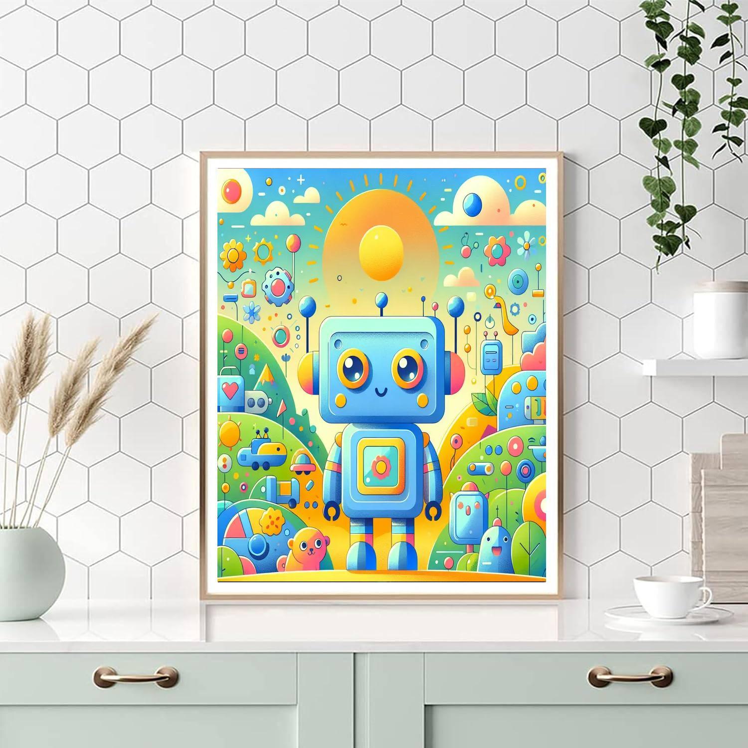 Adventurous Robot Journey Paint By Number