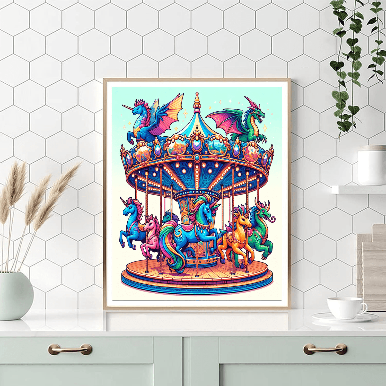 Royal Carousel Ride Paint By Color